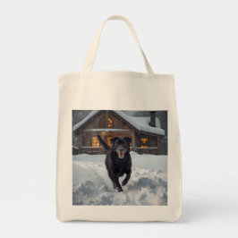 Bolsa Tote Black Labrador Retriever Elegant Grocery Tote Bag