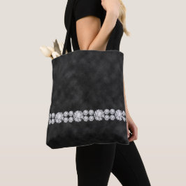 BOLSA TOTE BLACK OMBRE COM MIÇANGAS DE CADEIAS DE OLHOS DE DI