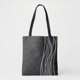 BOLSA TOTE BLACK OMBRE COM MIÇANGAS DE CADEIAS DE OLHOS DE DI
