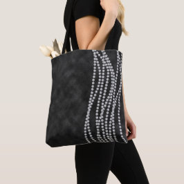 BOLSA TOTE BLACK OMBRE COM MIÇANGAS DE CADEIAS DE OLHOS DE DI