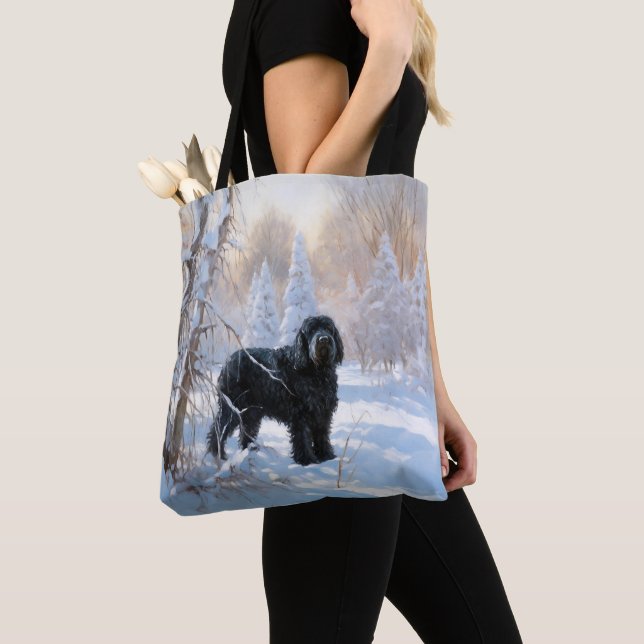 Bolsa Tote Black Russian Terrier Que Neve (Close Up)