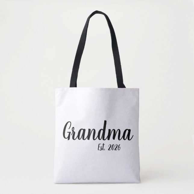Bolsa Tote Black Script Established Grandma (Frente)