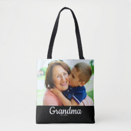 Bolsa Tote Black Script Established Grandma 