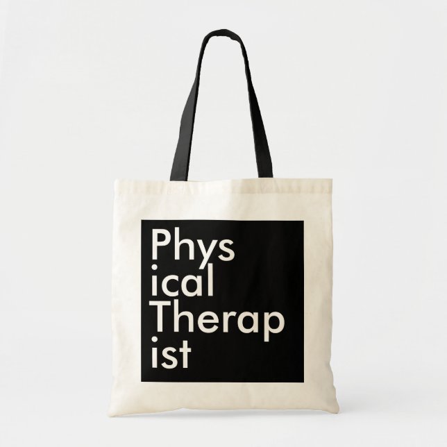 Bolsa Tote Black Square Physical Therapist (Frente)