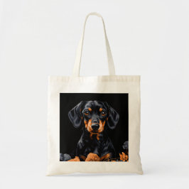 Bolsa Tote Black & Tan Dachshund