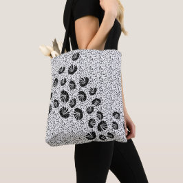 Bolsa Tote Black White Abstract Pattern Modern Wall Art | Bol