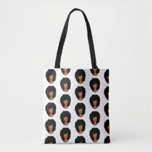 Bolsa Tote Black Women, Natural Hair Afro