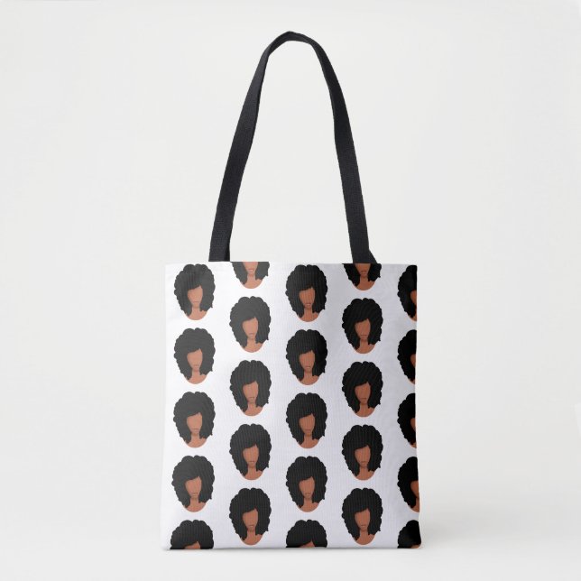 Bolsa Tote Black Women, Natural Hair Afro (Frente)