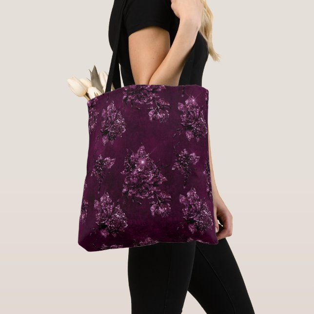Bolsa Tote Blackberry Wine Pattern  (Close Up)