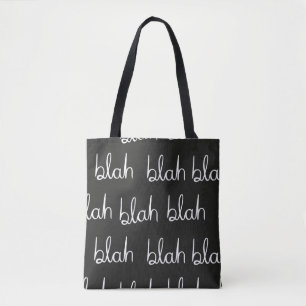 Bolsa Tote Blah blah padrão perfeito.