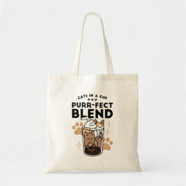 Bolsa Tote Blend Puro: Arte de Gato e Café para Pet-Lovers