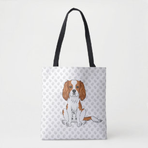 Bolsa Tote Blenheim Cavalier King Charles Spaniel & Paws