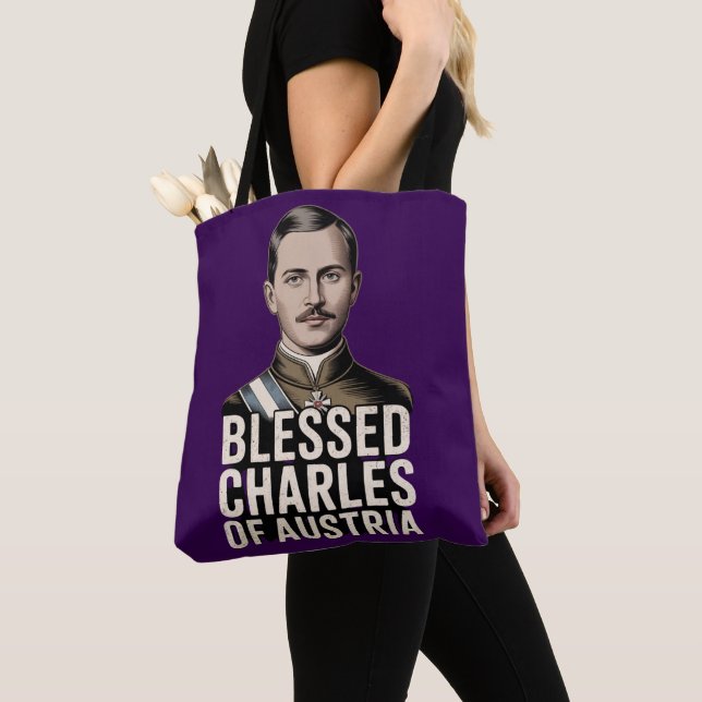 Bolsa Tote Blessed Karl Austria Emperor Catholic Christian  (Close Up)