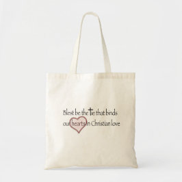 Bolsa Tote ‘Blest Be the Tie that Binds’ Christian Quote 
