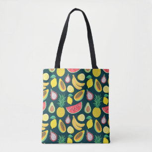 Bolsa Tote Bliss de padrão de colheita de Frutas tropical
