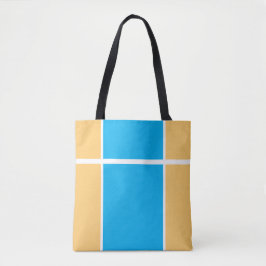 Bolsa Tote Bloco de Cor Amarelo-Amarelo da Manteiga Azul-Céu 