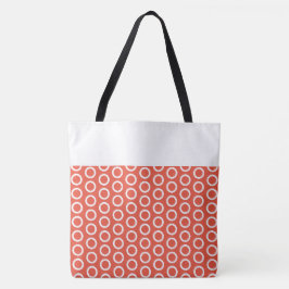 Bolsa Tote Bloco de Cor com Padrão Geométrico de Azulejos Lar