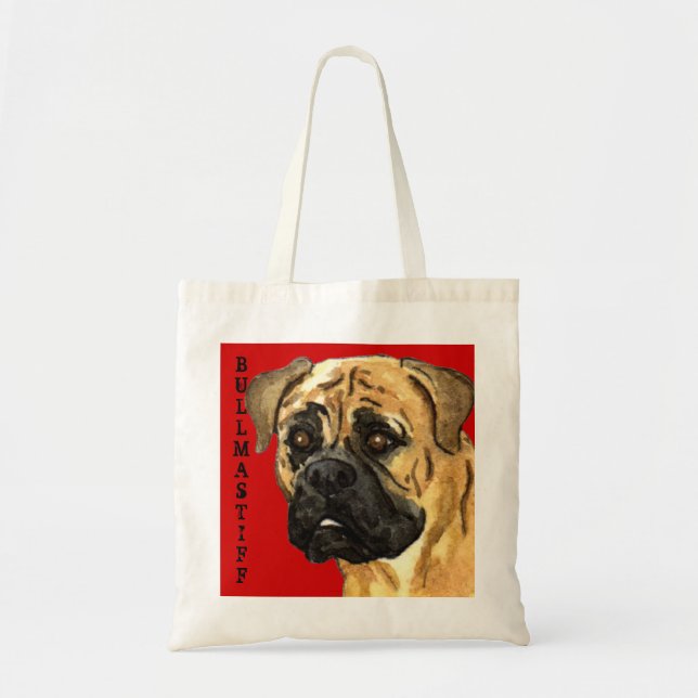 Bolsa Tote Bloco de Cor do Bullmastiff (Frente)