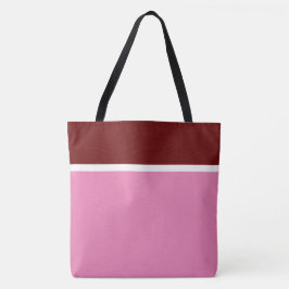 Bolsa Tote Bloco de Cor Moderno e Elegante Vermelho Escuro Br