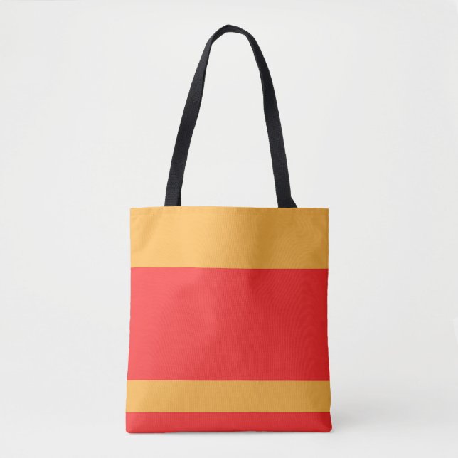 Bolsa Tote Bloco de Cor Ouro Vermelho  (Frente)