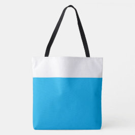 Bolsa Tote Bloco de Cores Azul Céu Branco Profissional Modern