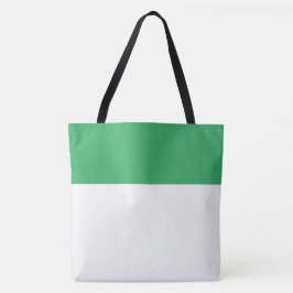 Bolsa Tote Bloco de Cores Branco Chic Verão Verde Mar Sem Cos