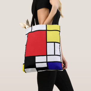 Bolsa Tote Bloco de Cores Primário Minimalista PixDezines