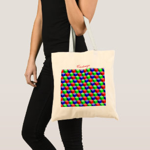 Bolsa Tote Blocos de construção coloridos Thunder_Cove 3-D