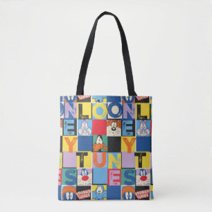 Bolsa Tote Blocos do Verificador de Caracteres LOONEY TUNES™
