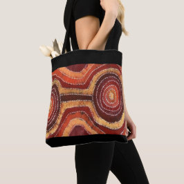 Bolsa Tote Blogue de Arte Aboriginal do Campo de Fogo