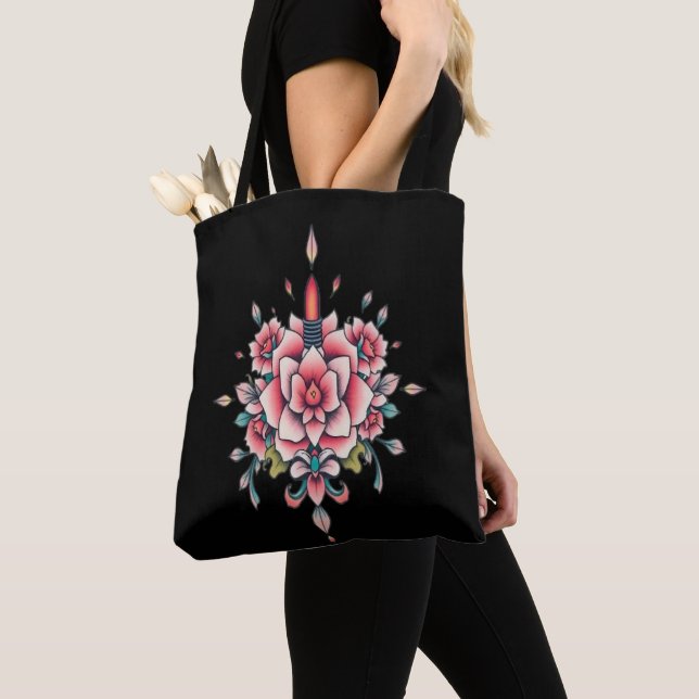 Bolsa Tote Bloom & Flame - Legitimidade Floral Vintage (Close Up)