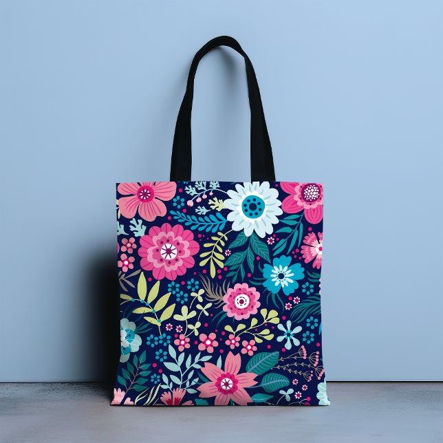 Bolsa Tote Bloomias Botânicas | Floral (Criador carregado)