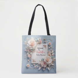 Bolsa Tote Blooming with Love: A Welcome Chá de fraldas