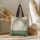 Bolsa Tote Bloqueio de Cor da Mint Personalizado<br><div class="desc">Saco de tote de bloqueio de cores personalizado. Personalize com títulos na frente (por exemplo: Bridesmaid, Madrinha de casamento, Festa de casamento Bash, Para o Mercado, Mala de Boas-vindas de Casamento com seus nomes e data no verso) e nome(s) no verso. Ou exclua o(s) campo(s) de texto para criar um...</div>