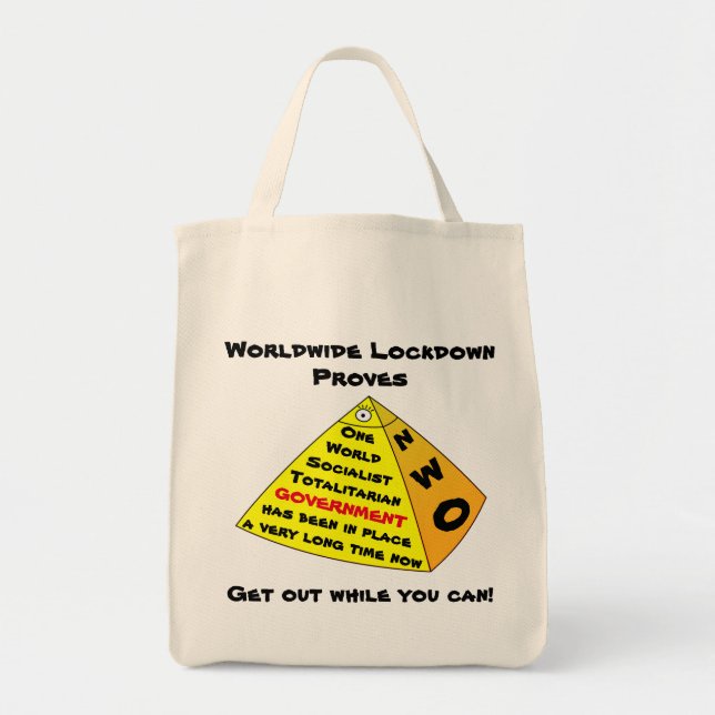 Bolsa Tote Bloqueio Mundial (Frente)