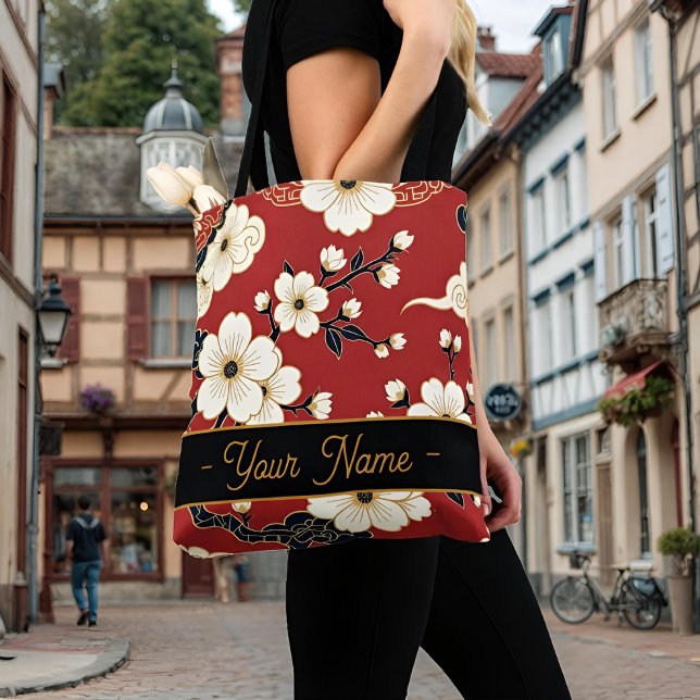 Bolsa Tote Blossom Nouveau | Elegant Floral | Personalised (Lifestyle Shot)