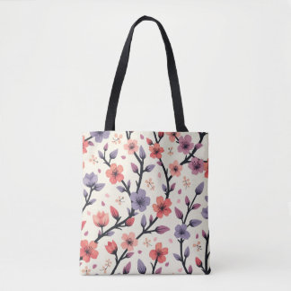 Bolsa Tote Blossoming Serenity: Cherry Blossom Elegance