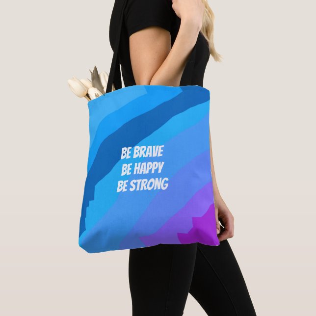 Bolsa Tote Blue abstract art (Close Up)