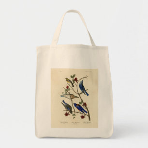 Bolsa Tote Blue-bird e Warbler, Aves da América de Audubon