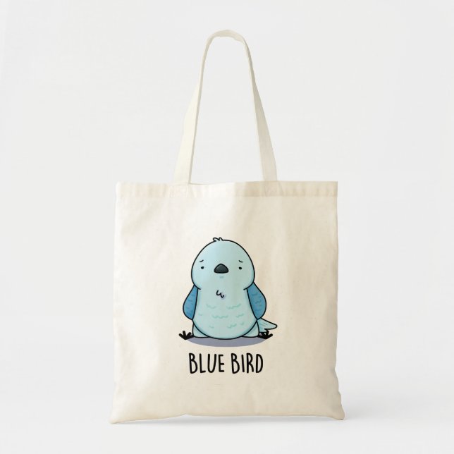Bolsa Tote Blue Bird Funny Animal Pun (Frente)