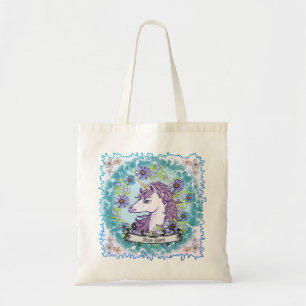 Bolsa Tote Blue Daisy Unicorn