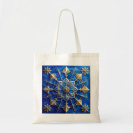 Bolsa Tote Blue Decorative Holiday Tote Bag