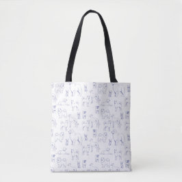 Bolsa Tote Blue Dogs