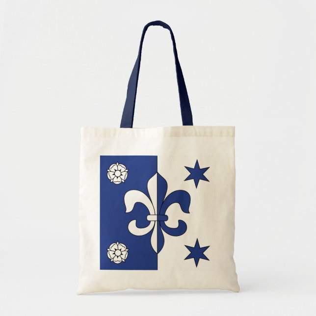 Bolsa Tote Blue Fleur-de-lis (Frente)