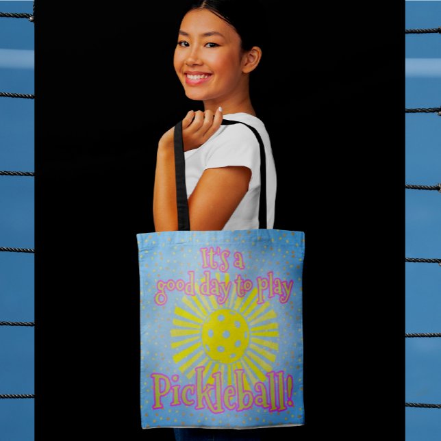 Bolsa Tote Blue Good Day To Play Pickleball (It's a good day to play pickleball!)