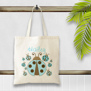 Bolsa Tote Blue Ladybug Tote Bag