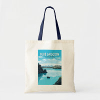Blue Lagoon Islândia Viagem Art Vintage