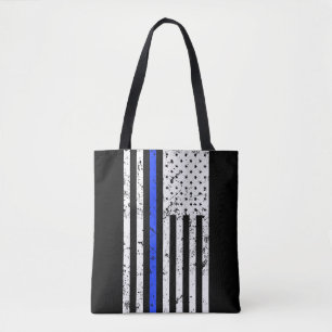 Bolsa Tote Blue Line fino - agente da polícia - saco