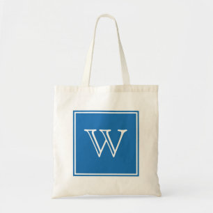 Bolsa Tote Blue Square Monogram Tote Bag