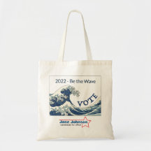 Blue Wave 2022 - personalizável tote bag de campan
